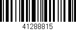 Código de barras (EAN, GTIN, SKU, ISBN): '41288815'