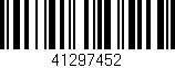 Código de barras (EAN, GTIN, SKU, ISBN): '41297452'