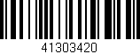 Código de barras (EAN, GTIN, SKU, ISBN): '41303420'