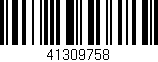 Código de barras (EAN, GTIN, SKU, ISBN): '41309758'
