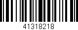 Código de barras (EAN, GTIN, SKU, ISBN): '41318218'