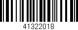 Código de barras (EAN, GTIN, SKU, ISBN): '41322018'