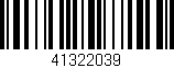 Código de barras (EAN, GTIN, SKU, ISBN): '41322039'