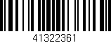 Código de barras (EAN, GTIN, SKU, ISBN): '41322361'
