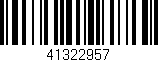 Código de barras (EAN, GTIN, SKU, ISBN): '41322957'