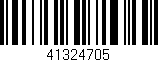 Código de barras (EAN, GTIN, SKU, ISBN): '41324705'