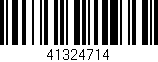 Código de barras (EAN, GTIN, SKU, ISBN): '41324714'
