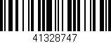 Código de barras (EAN, GTIN, SKU, ISBN): '41328747'