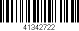 Código de barras (EAN, GTIN, SKU, ISBN): '41342722'