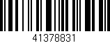 Código de barras (EAN, GTIN, SKU, ISBN): '41378831'