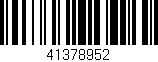 Código de barras (EAN, GTIN, SKU, ISBN): '41378952'