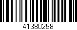 Código de barras (EAN, GTIN, SKU, ISBN): '41380298'