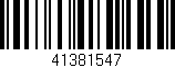 Código de barras (EAN, GTIN, SKU, ISBN): '41381547'