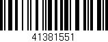 Código de barras (EAN, GTIN, SKU, ISBN): '41381551'
