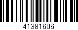 Código de barras (EAN, GTIN, SKU, ISBN): '41381606'