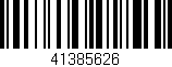 Código de barras (EAN, GTIN, SKU, ISBN): '41385626'