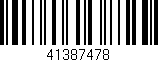 Código de barras (EAN, GTIN, SKU, ISBN): '41387478'