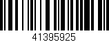 Código de barras (EAN, GTIN, SKU, ISBN): '41395925'