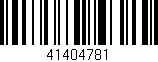 Código de barras (EAN, GTIN, SKU, ISBN): '41404781'
