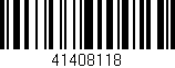 Código de barras (EAN, GTIN, SKU, ISBN): '41408118'