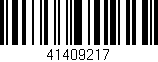 Código de barras (EAN, GTIN, SKU, ISBN): '41409217'