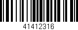 Código de barras (EAN, GTIN, SKU, ISBN): '41412316'