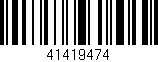 Código de barras (EAN, GTIN, SKU, ISBN): '41419474'