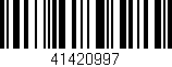 Código de barras (EAN, GTIN, SKU, ISBN): '41420997'