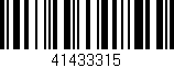 Código de barras (EAN, GTIN, SKU, ISBN): '41433315'