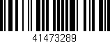 Código de barras (EAN, GTIN, SKU, ISBN): '41473289'