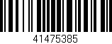 Código de barras (EAN, GTIN, SKU, ISBN): '41475385'