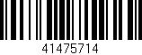 Código de barras (EAN, GTIN, SKU, ISBN): '41475714'