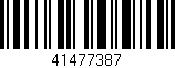 Código de barras (EAN, GTIN, SKU, ISBN): '41477387'