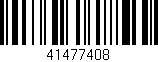 Código de barras (EAN, GTIN, SKU, ISBN): '41477408'