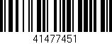 Código de barras (EAN, GTIN, SKU, ISBN): '41477451'