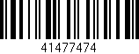 Código de barras (EAN, GTIN, SKU, ISBN): '41477474'