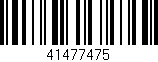 Código de barras (EAN, GTIN, SKU, ISBN): '41477475'