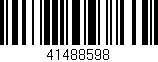 Código de barras (EAN, GTIN, SKU, ISBN): '41488598'