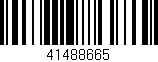 Código de barras (EAN, GTIN, SKU, ISBN): '41488665'