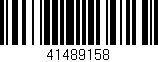 Código de barras (EAN, GTIN, SKU, ISBN): '41489158'