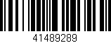 Código de barras (EAN, GTIN, SKU, ISBN): '41489289'