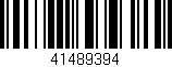 Código de barras (EAN, GTIN, SKU, ISBN): '41489394'