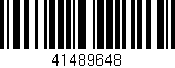 Código de barras (EAN, GTIN, SKU, ISBN): '41489648'