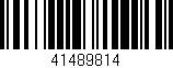 Código de barras (EAN, GTIN, SKU, ISBN): '41489814'