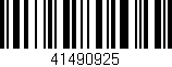 Código de barras (EAN, GTIN, SKU, ISBN): '41490925'