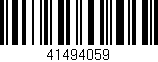 Código de barras (EAN, GTIN, SKU, ISBN): '41494059'