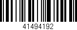 Código de barras (EAN, GTIN, SKU, ISBN): '41494192'