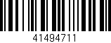 Código de barras (EAN, GTIN, SKU, ISBN): '41494711'