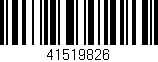 Código de barras (EAN, GTIN, SKU, ISBN): '41519826'