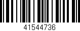 Código de barras (EAN, GTIN, SKU, ISBN): '41544736'